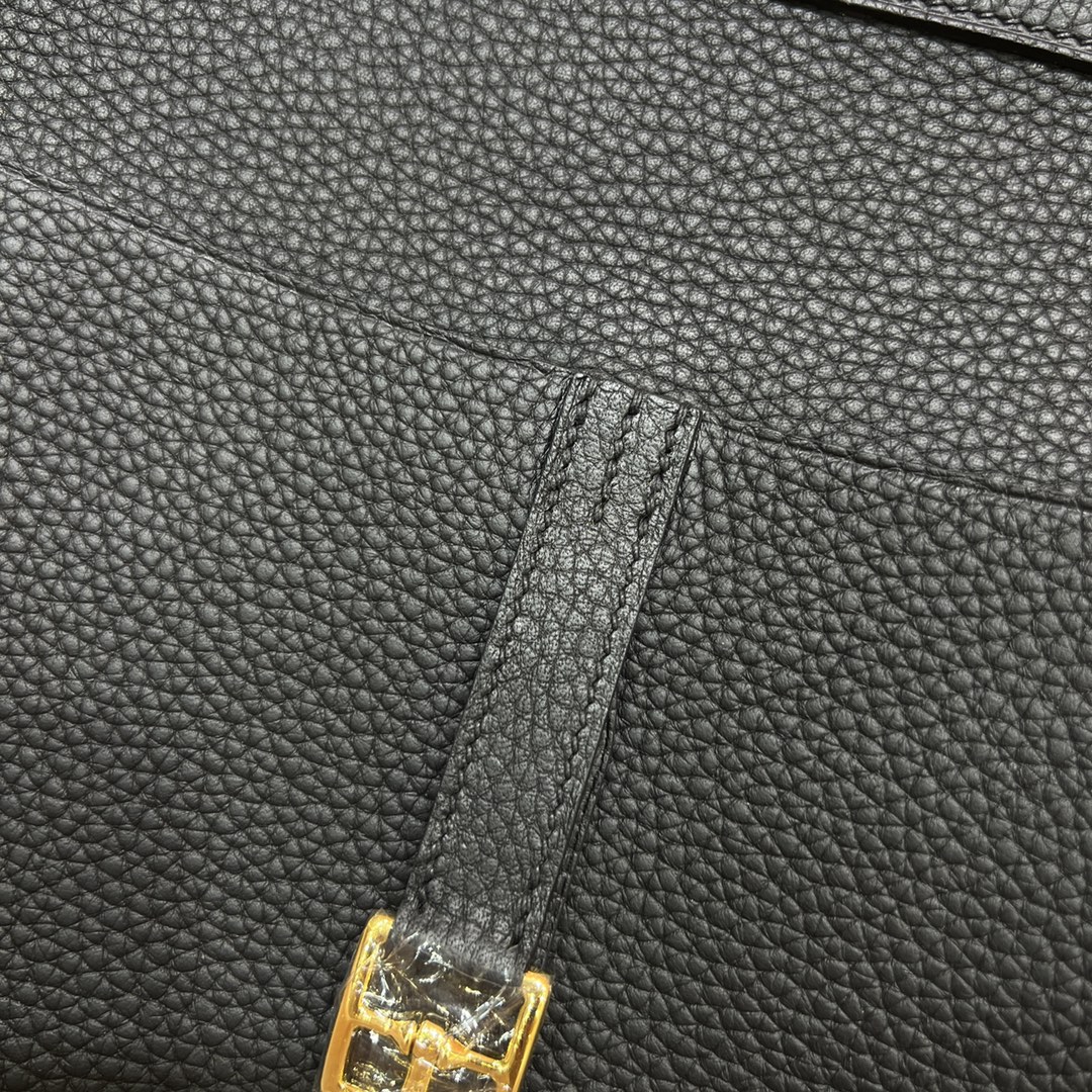 에르메스 할잔백25 블랙 금장